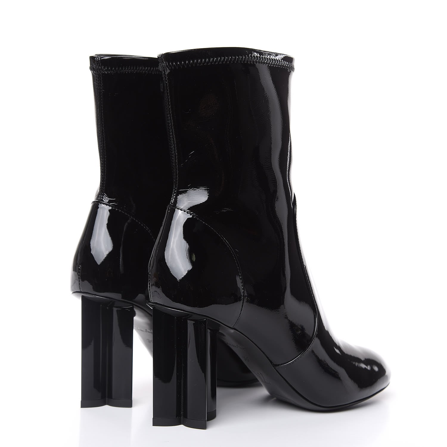 Louis Vuitton Patent Silhouette Ankle Boots 36 Black 4 of 9
