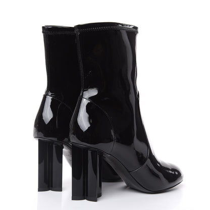 Louis Vuitton Patent Silhouette Ankle Boots 36 Black 4 of 9
