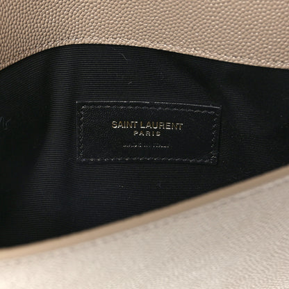 Saint Laurent Grain De Poudre Uptown Pouch Dark Latte 6 of 7