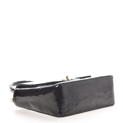 Chanel Patent Quilted Small Kelly Flap Bag Black 4 of 10