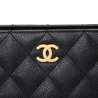 Chanel Caviar Quilted Wood Handle Tote Black 9 of 10