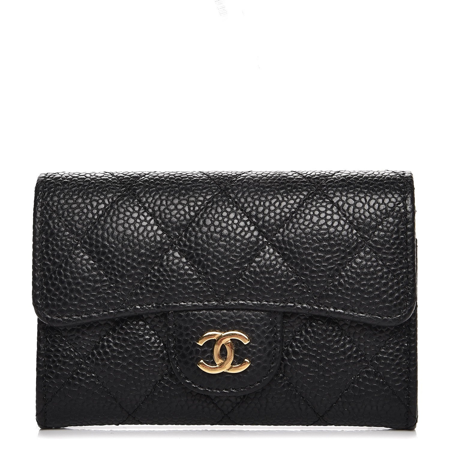 Chanel Caviar Quilted Flap Card Holder Black 1 of 8