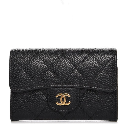 Chanel Caviar Quilted Flap Card Holder Black 1 of 8