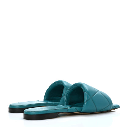 Bottega Veneta Nappa Quilted Rubber Lido Flat Sandals 39 Duck Green 4 of 7