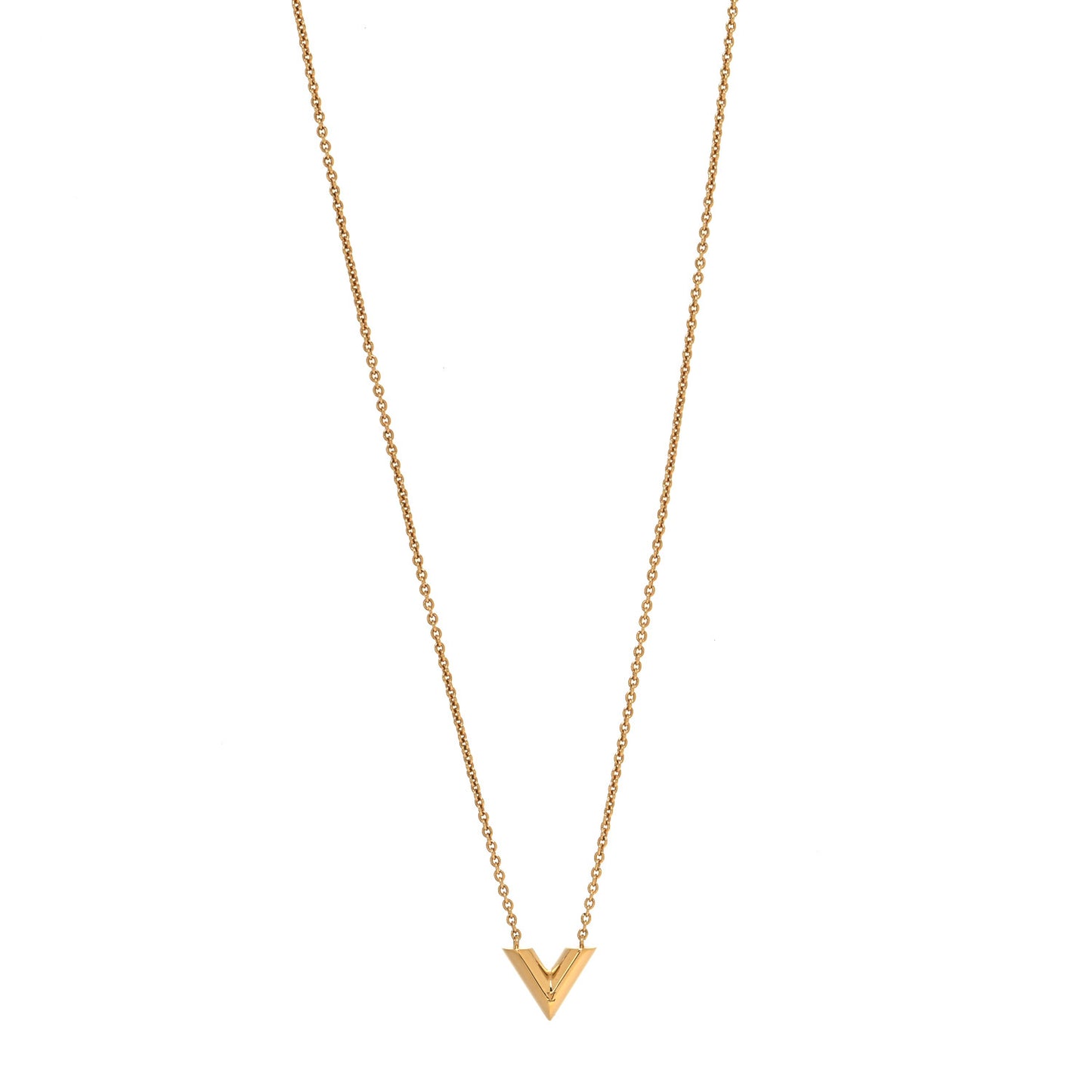 Brass Essential V Necklace Gold