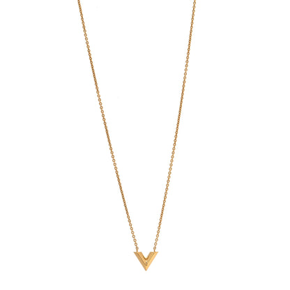 Louis Vuitton Brass Essential V Necklace Gold 1 of 6