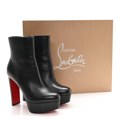 Christian Louboutin Calfskin Loo Booty 130 Ankle Boots 38.5 Black 9 of 9