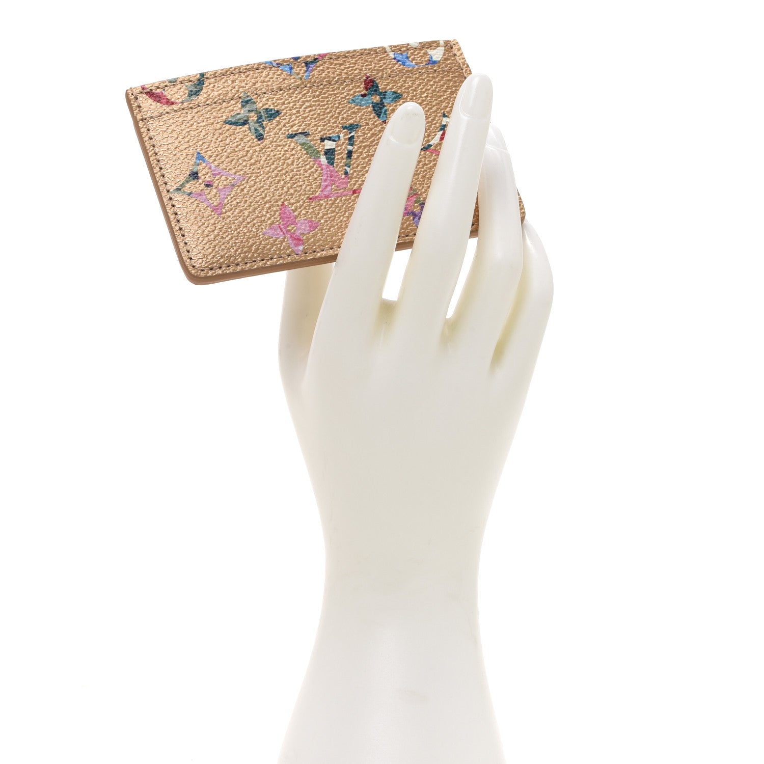Louis Vuitton Metallic Monogram LV Garden Card Holder Gold 2 of 7
