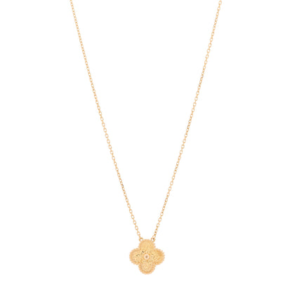Van Cleef & Arpels 18K Rose Gold Vintage Alhambra Pendant Necklace 1 of 5