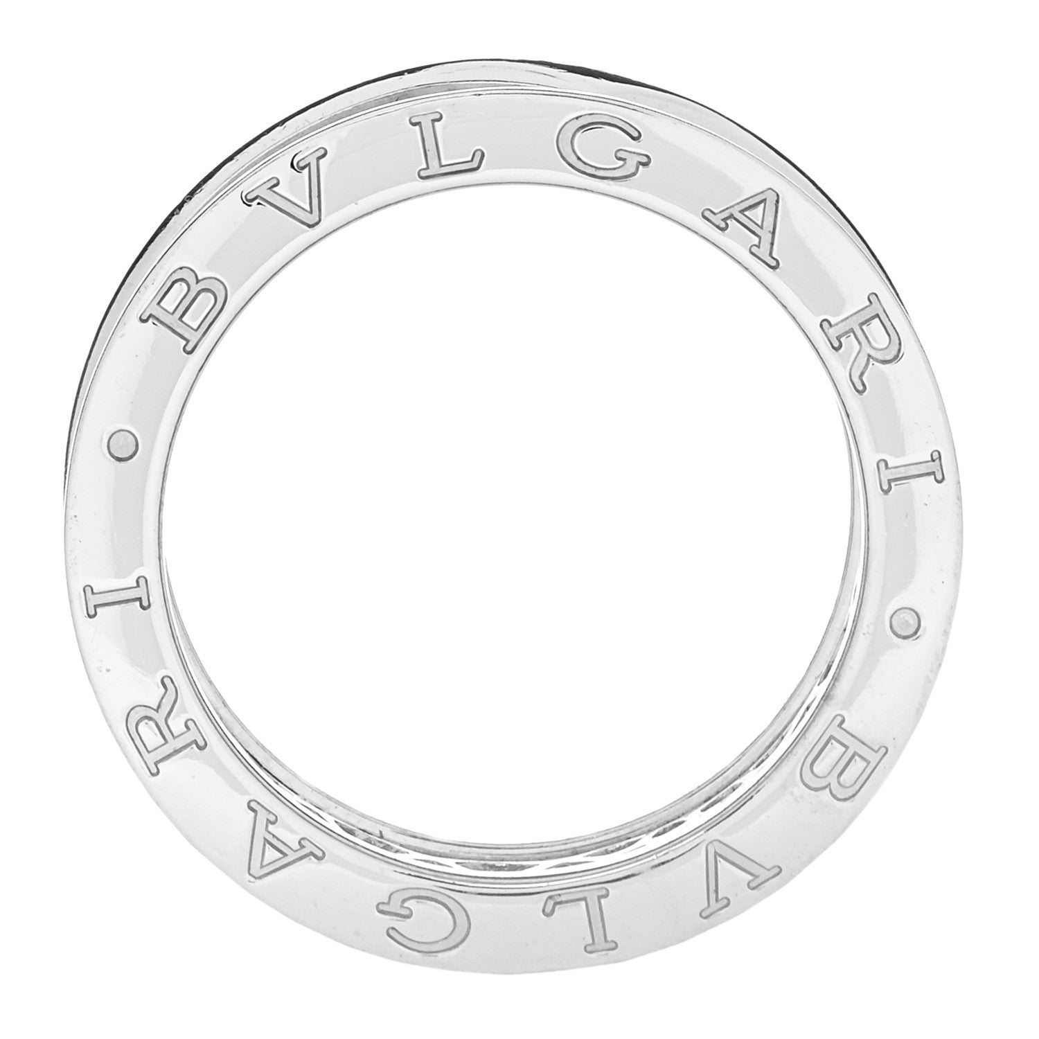 Bulgari 18K White Gold Diamond B.Zero1 Pave Ring 54 6.75 4 of 5