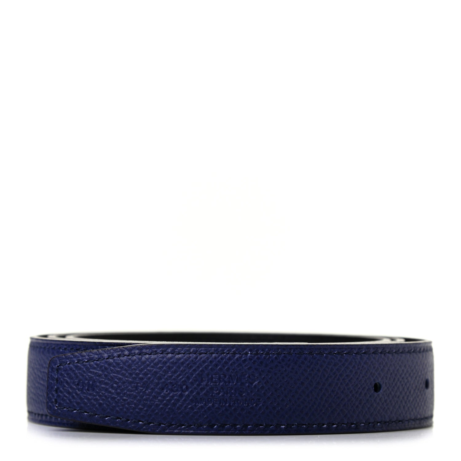 Hermes Epsom Swift 24mm Belt Strap 90 Black Bleu Saphir 1 of 5
