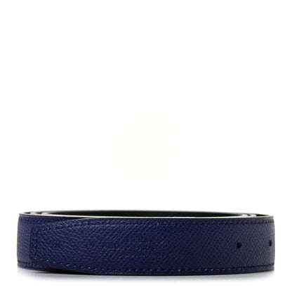 Hermes Epsom Swift 24mm Belt Strap 90 Black Bleu Saphir 1 of 5