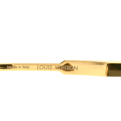 Louis Vuitton Acetate Swarovski Crystal Cyclone Sunglasses Z1700U Gold 5 of 7