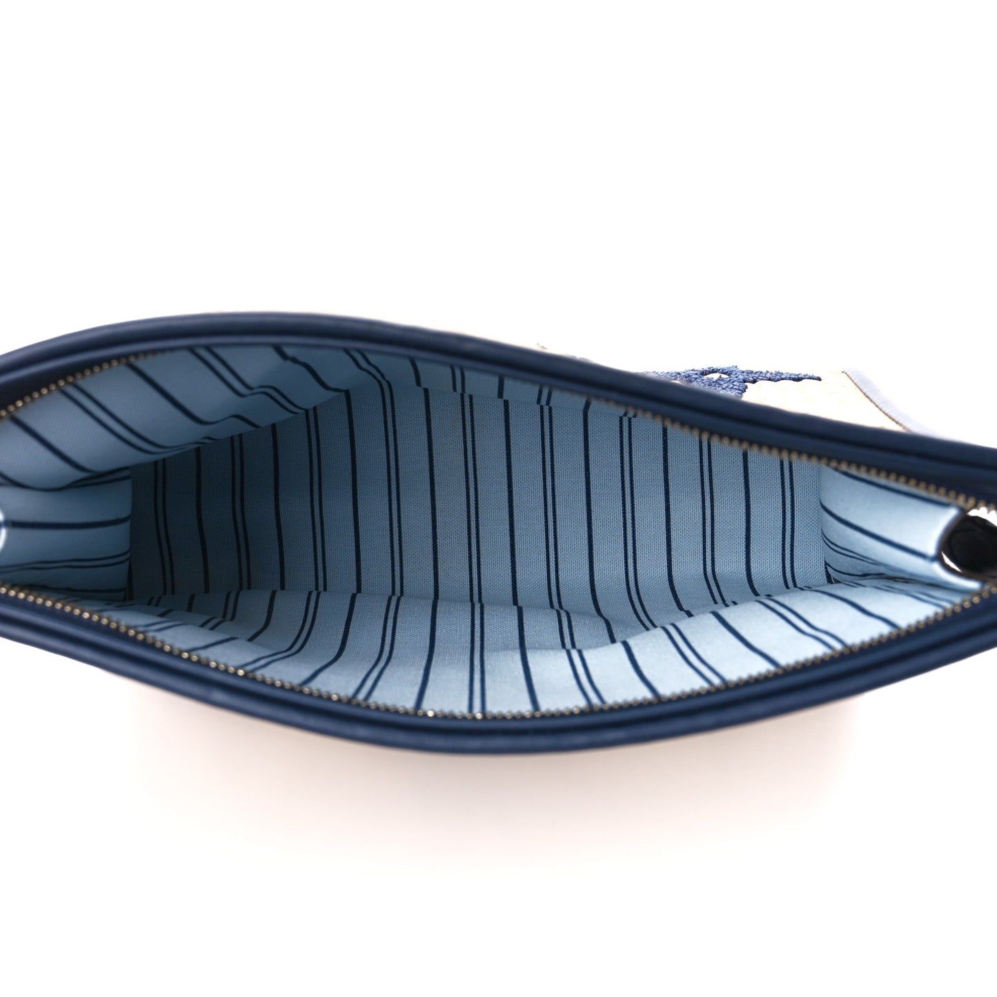 Raffia Calfskin Monogram Giant Toiletry Pouch 26 Blue