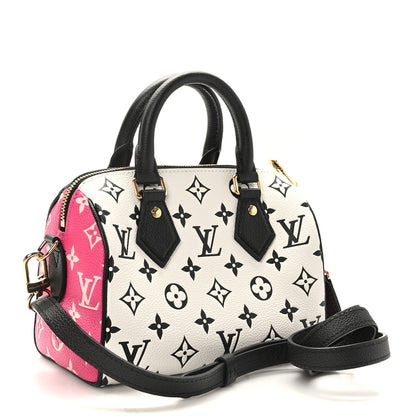 Louis Vuitton Empreinte Monogram Spring in the City Speedy Bandouliere 20 Black White Pink 3 of 9