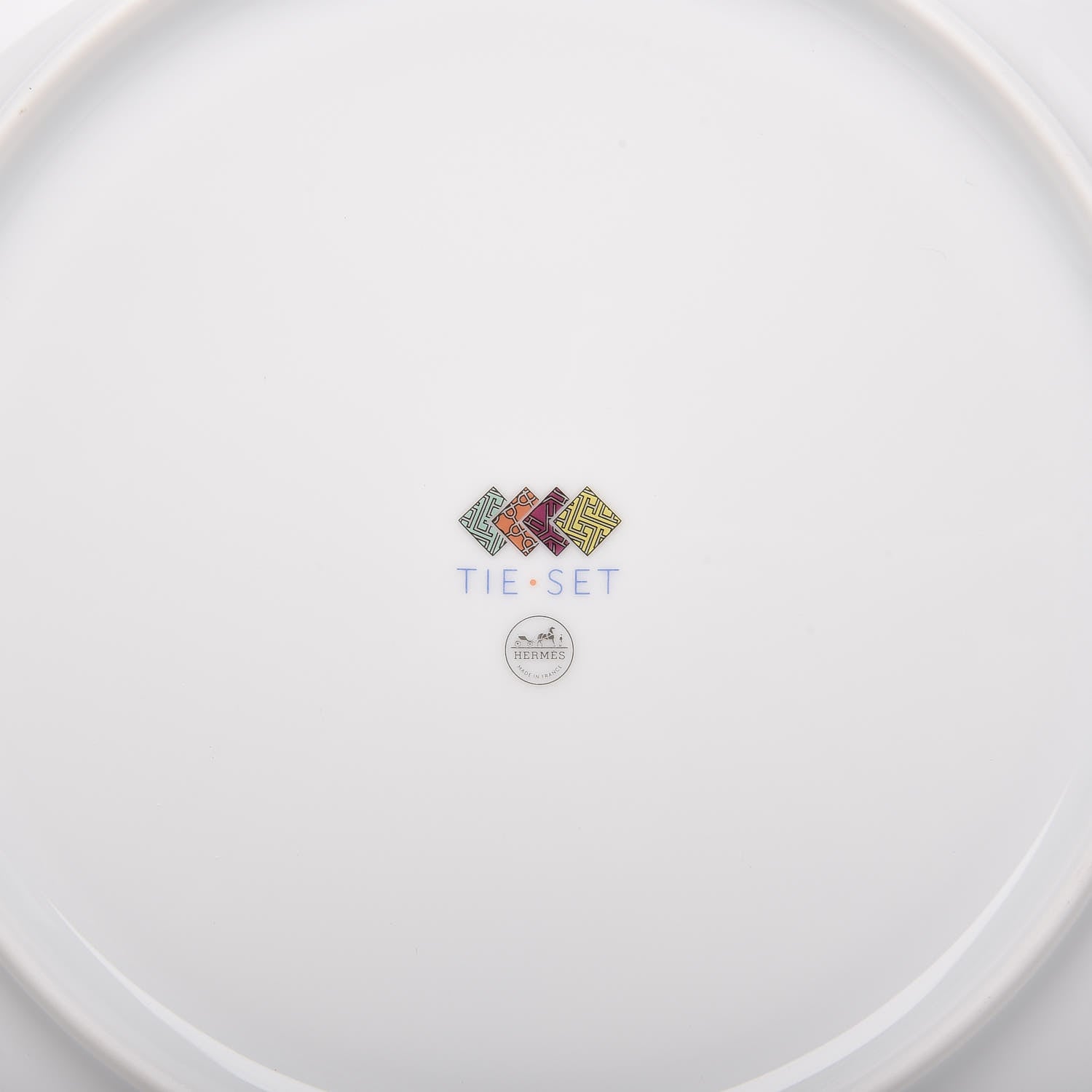 Hermes Porcelain Tie Dinner Plate Set of 2 8 of 12