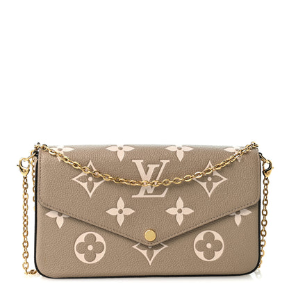 Louis Vuitton Empreinte Monogram Giant Felicie Pochette Tourterelle Creme 1 of 11