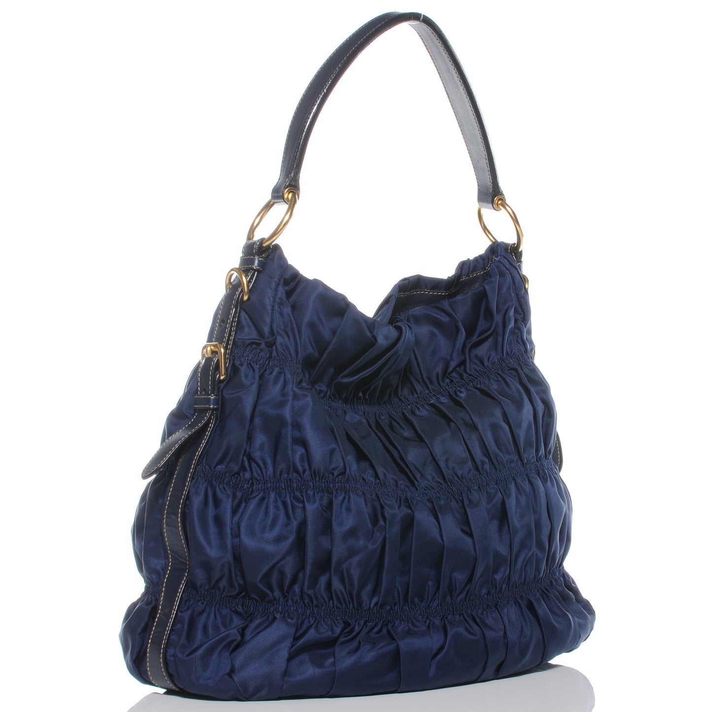 Tessuto Nylon Gaufre Shoulder Bag Baltico