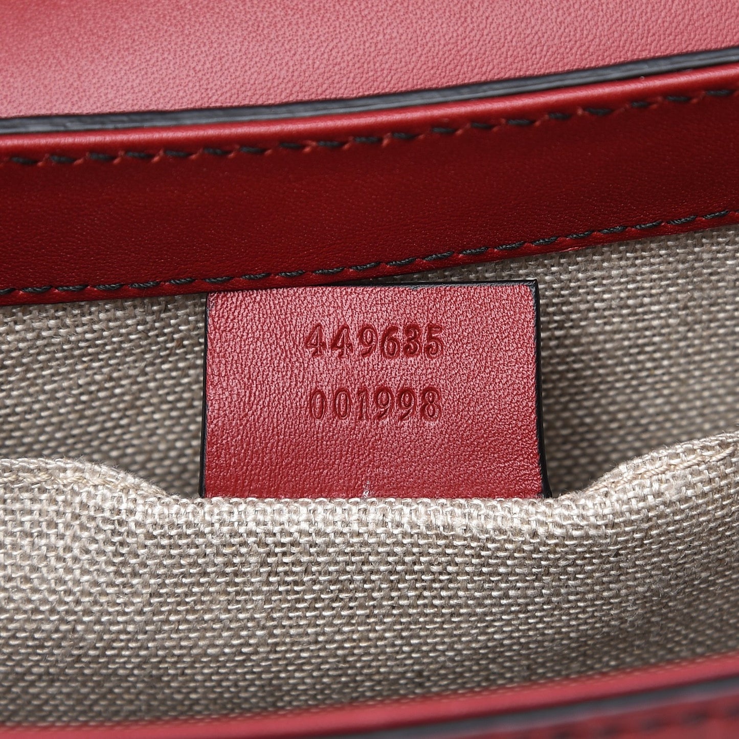 Microguccissima Medium Emily Chain Shoulder Bag Red