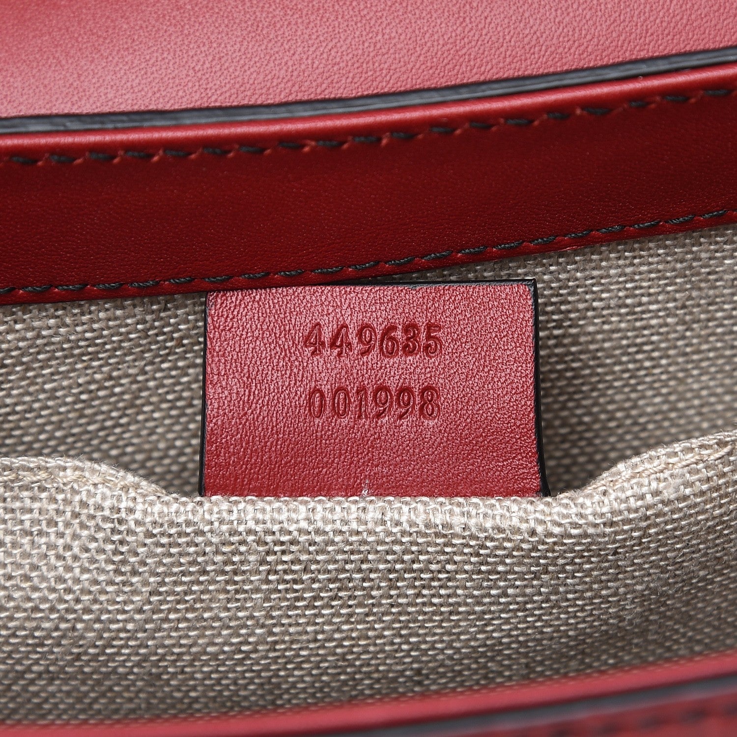 Gucci Microguccissima Medium Emily Chain Shoulder Bag Red 7 of 8