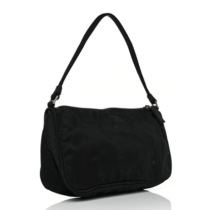 Prada Tessuto Nylon Pochette Bag Black 3 of 9