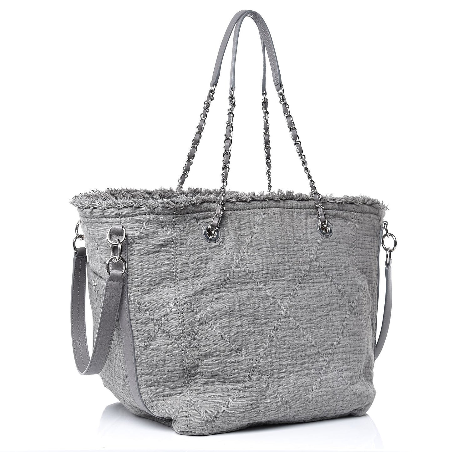 Canvas Small Double Face Shopping Tote Grey