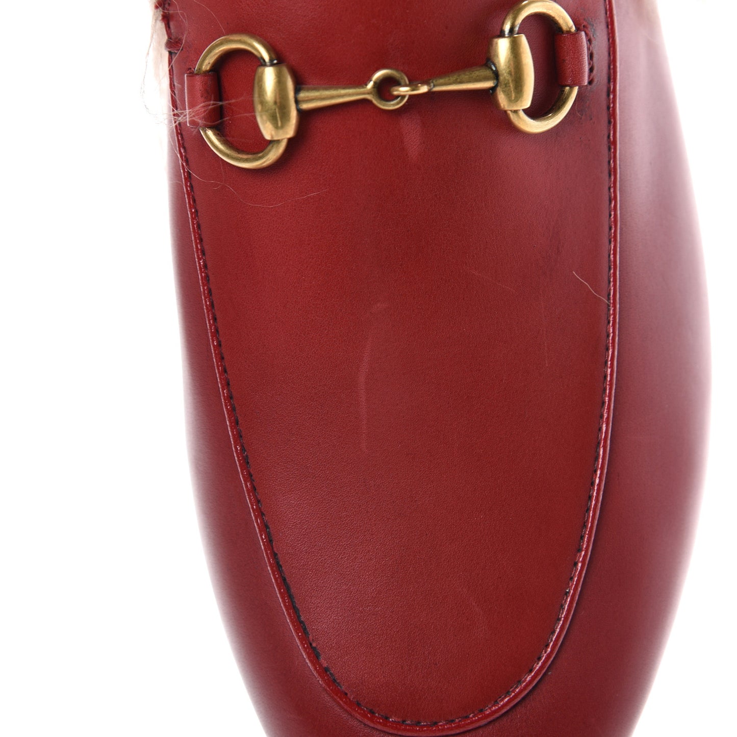 Betis Glamour Calfskin Fur Womens Princetown Slippers 37.5 Hibiscus Red Naturale