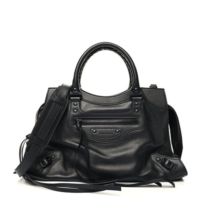 Balenciaga Grained Calfskin Neo Classic Black Hardware Medium City Black 1 of 10