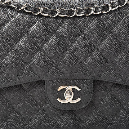 Chanel Caviar Quilted Jumbo Double Flap Black 7 of 11