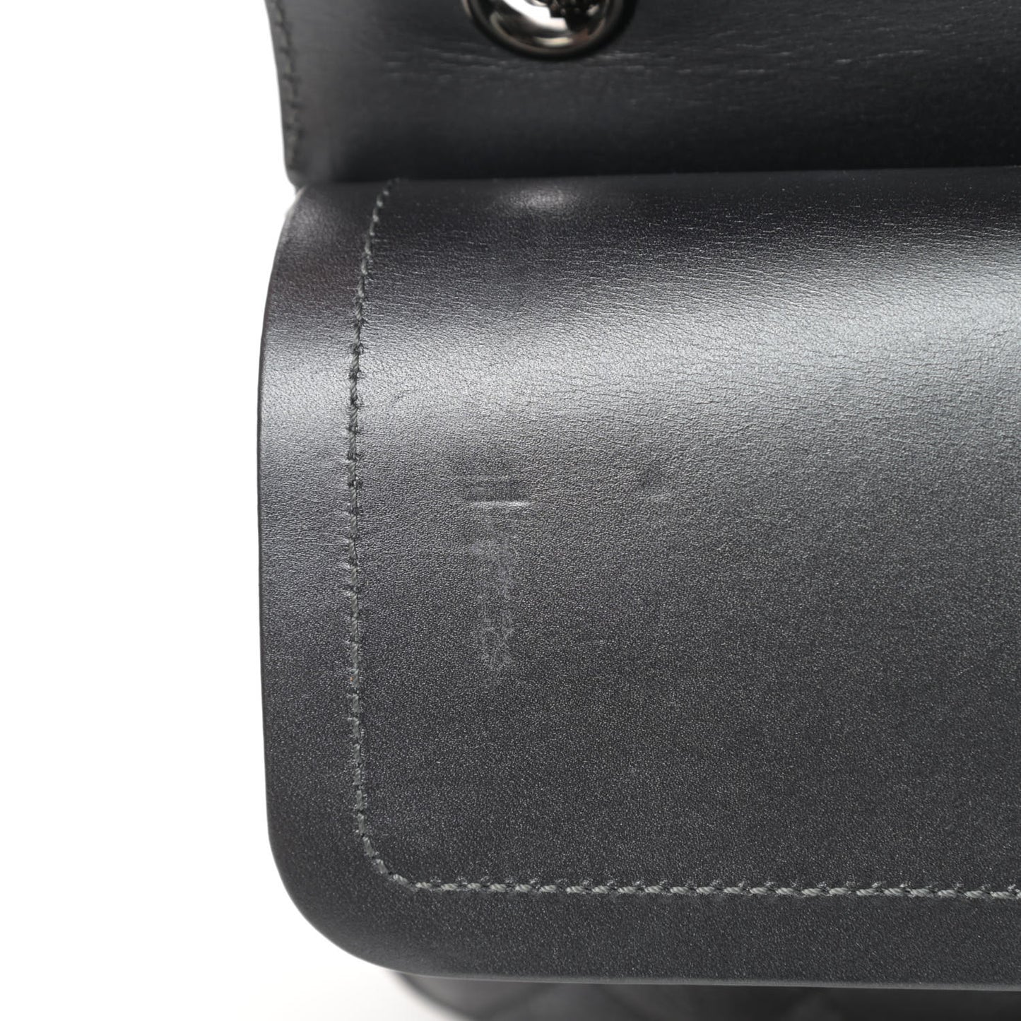 Metallic Aged Calfskin Quilted 2.55 Reissue 225 Flap Charcoal