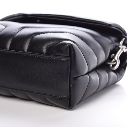 Saint Laurent Calfskin Y Quilted Monogram Toy Loulou Crossbody Bag Black 9 of 9