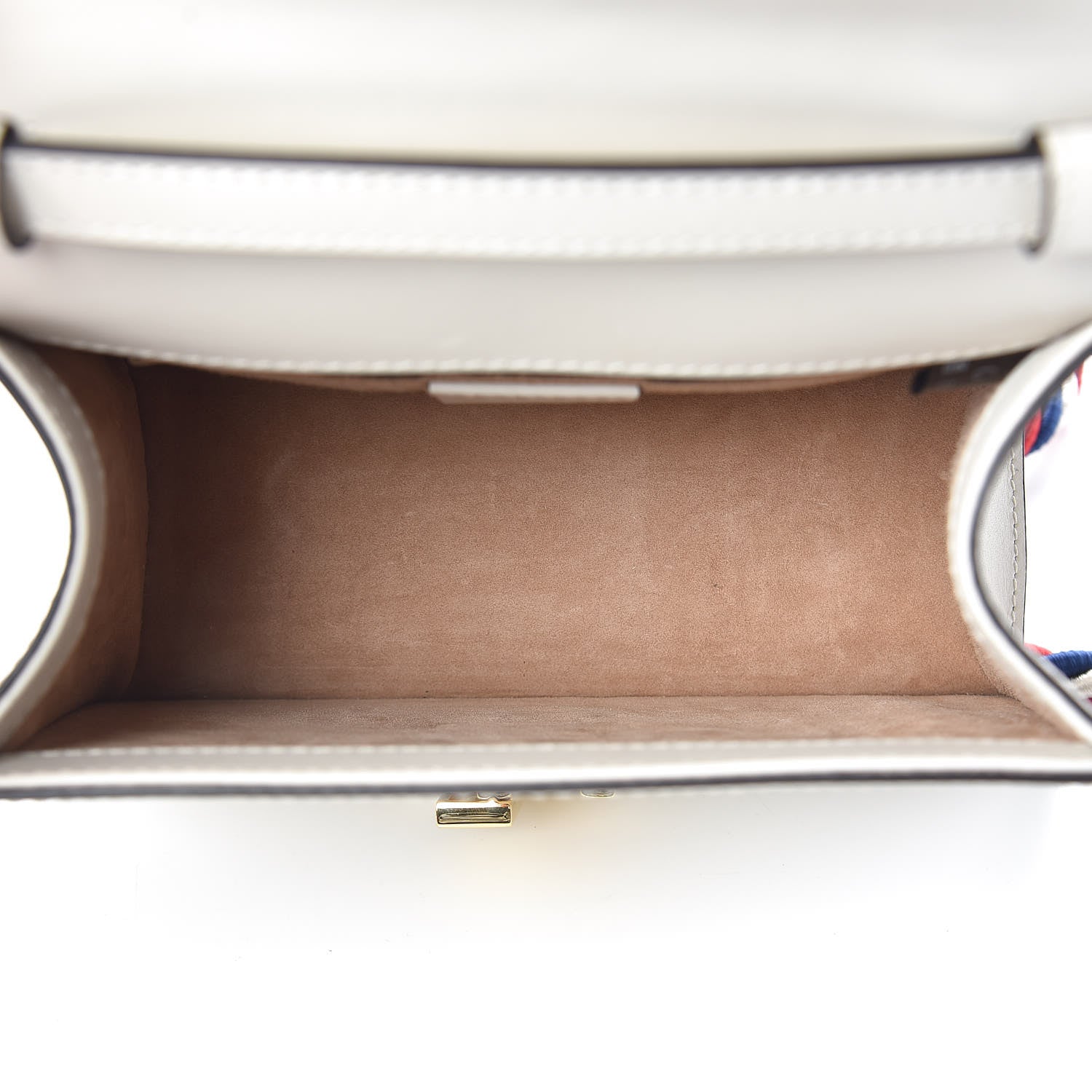 Gucci Calfskin Mini Sylvie Top Handle Bag White 6 of 12