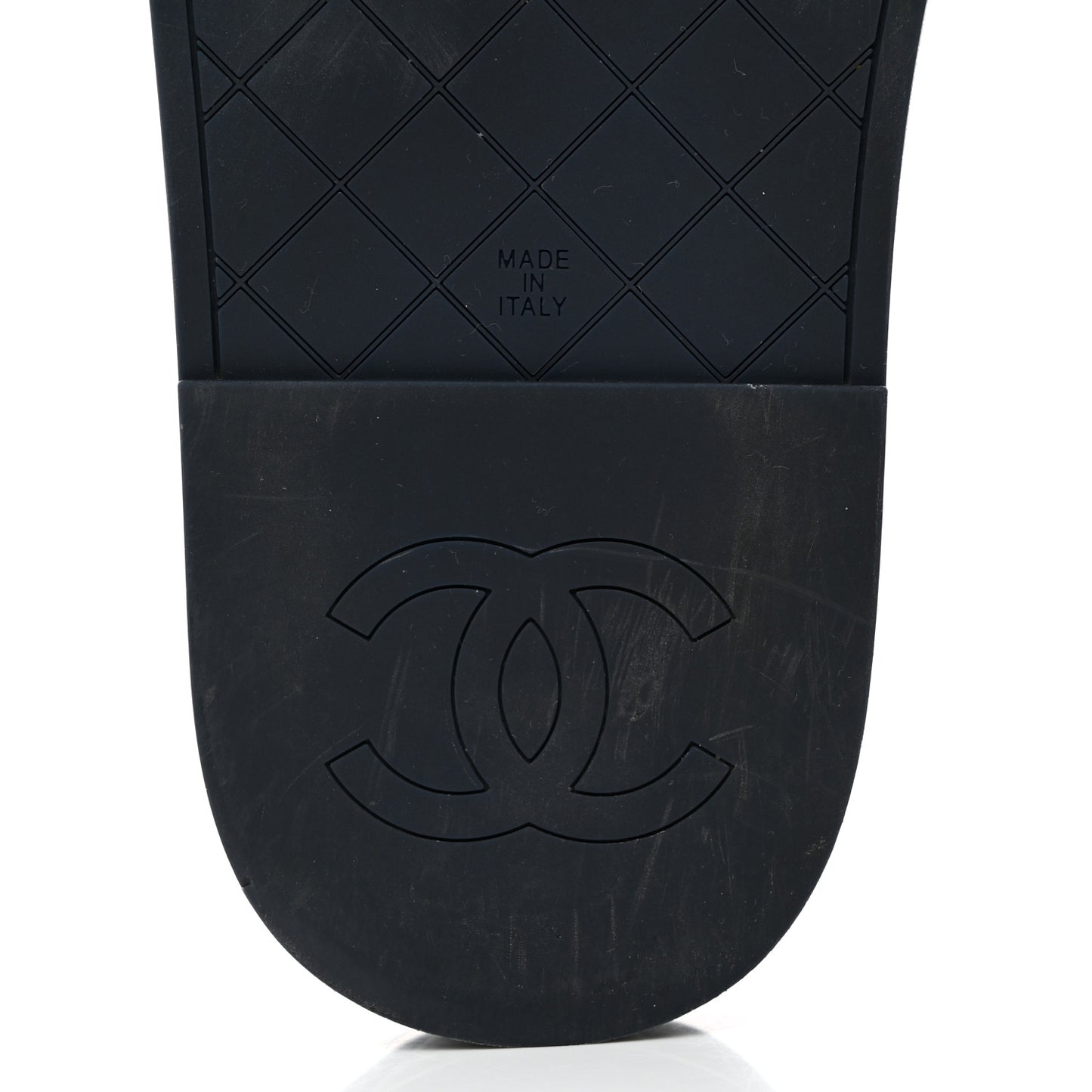 Lambskin Quilted CC Mules Sandals 39 Navy Blue