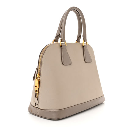 Prada Saffiano Lux Bi-Color Promenade Dome Tote Pomice Argilla 3 of 14