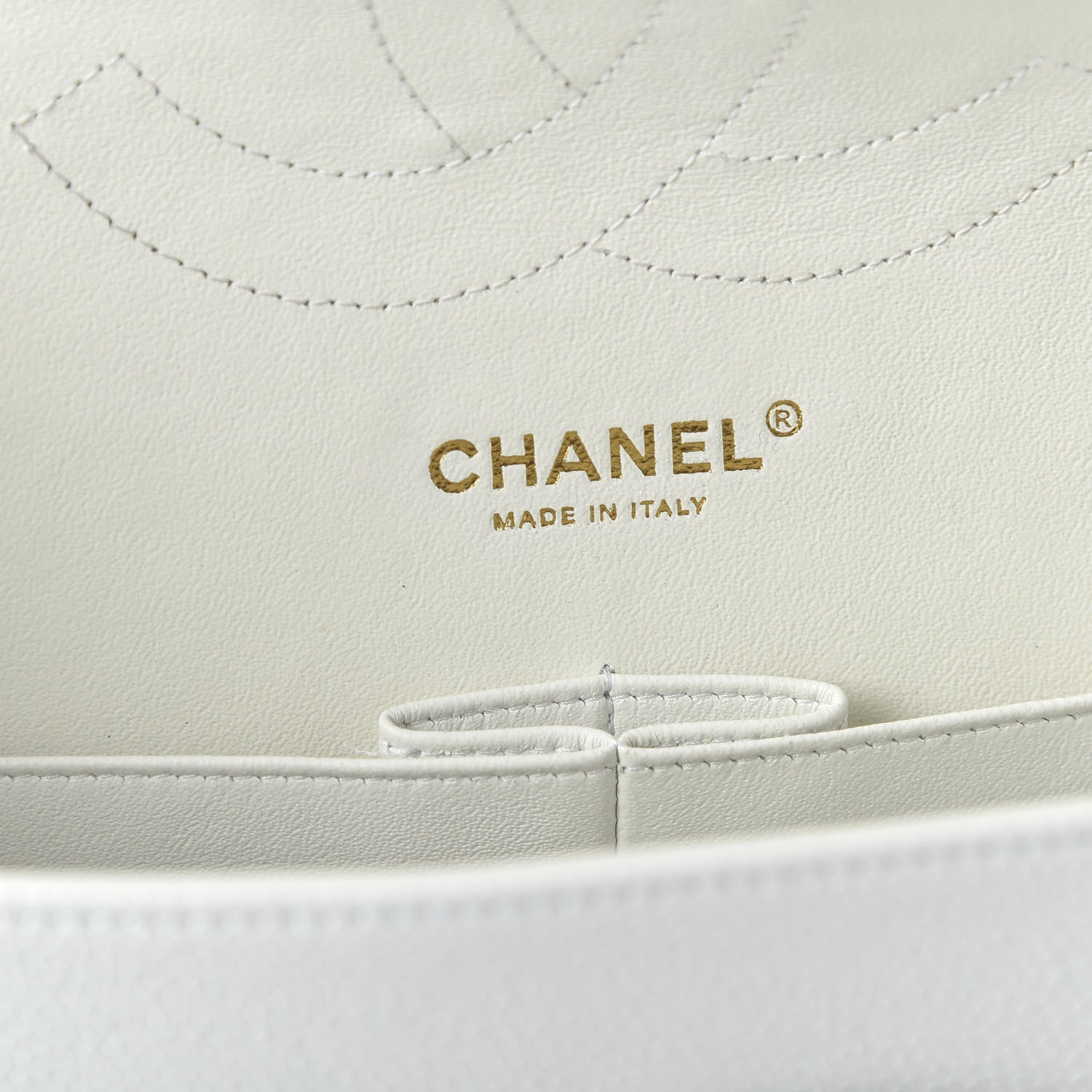Chanel Caviar Quilted Jumbo Double Flap White 8 of 10