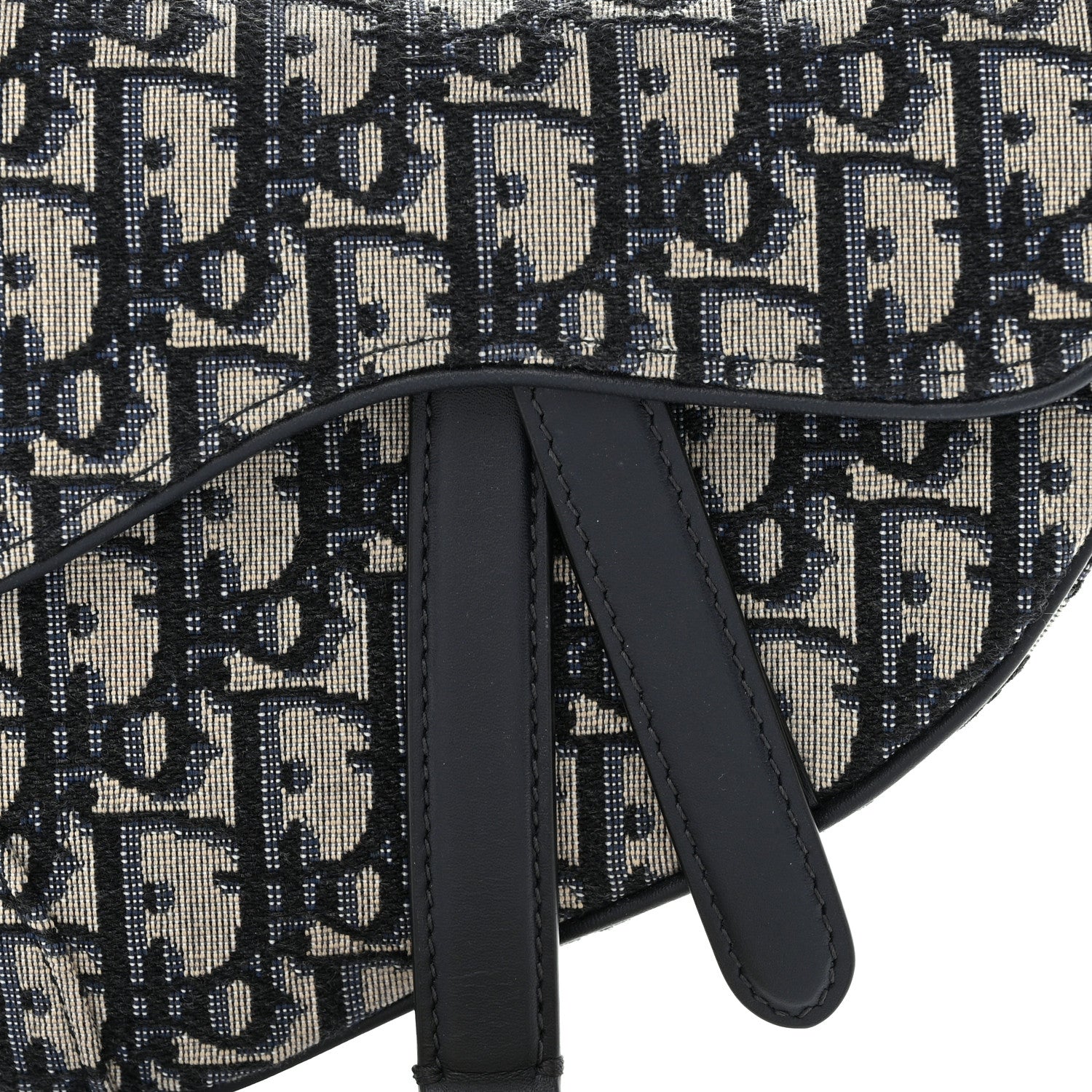 Christian Dior Oblique Mini Saddle Bag Blue 8 of 10