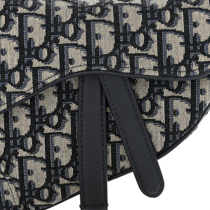 Christian Dior Oblique Mini Saddle Bag Blue 8 of 10