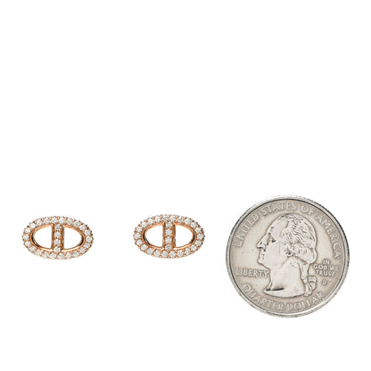 Hermes 18K Rose Gold Diamond New Farandole Earrings 2 of 4
