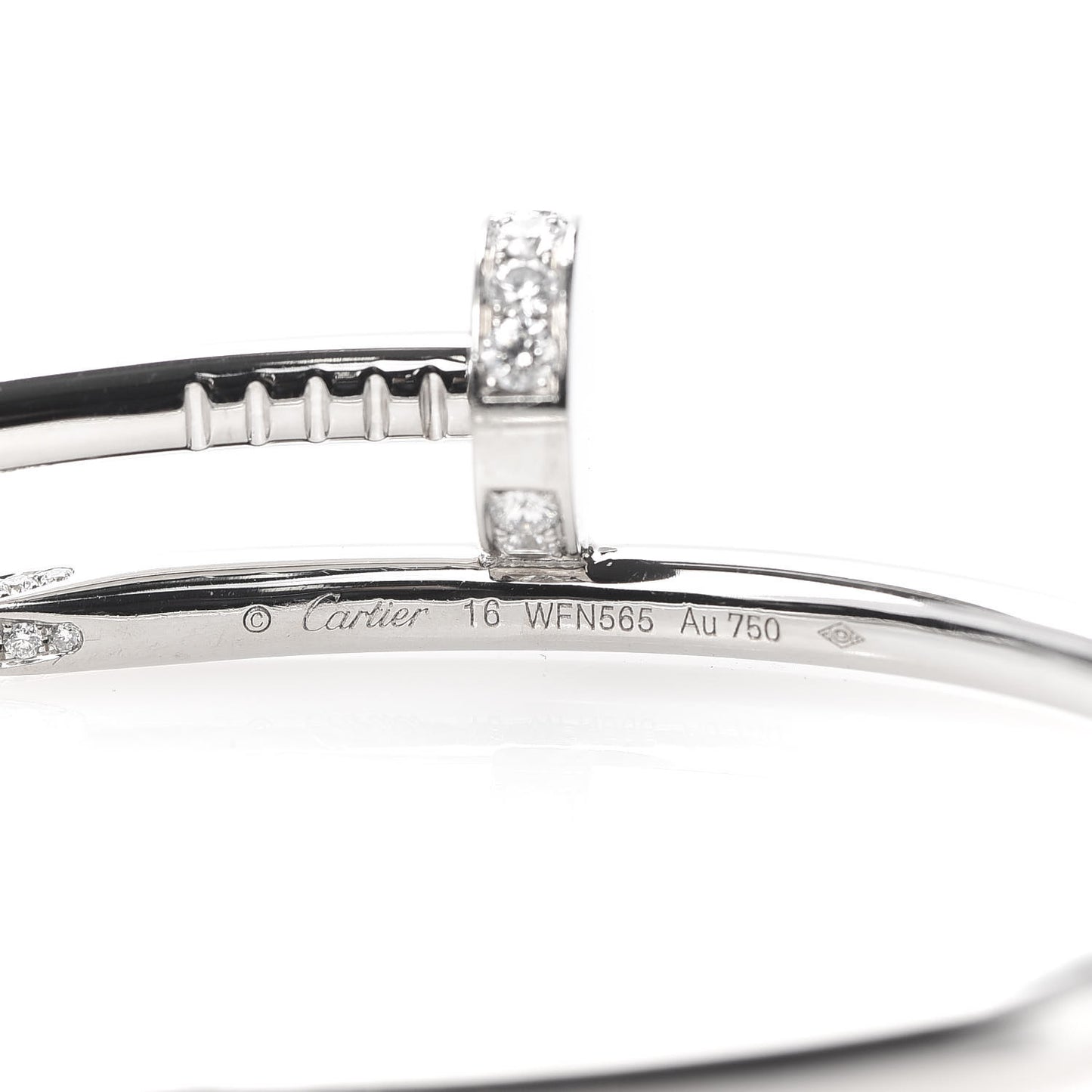 18K White Gold Diamond Juste Un Clou Bracelet 16