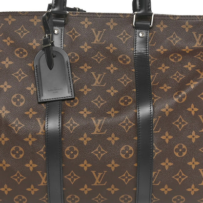 Louis Vuitton Monogram Macassar Keepall Bandouliere 55 7 of 9