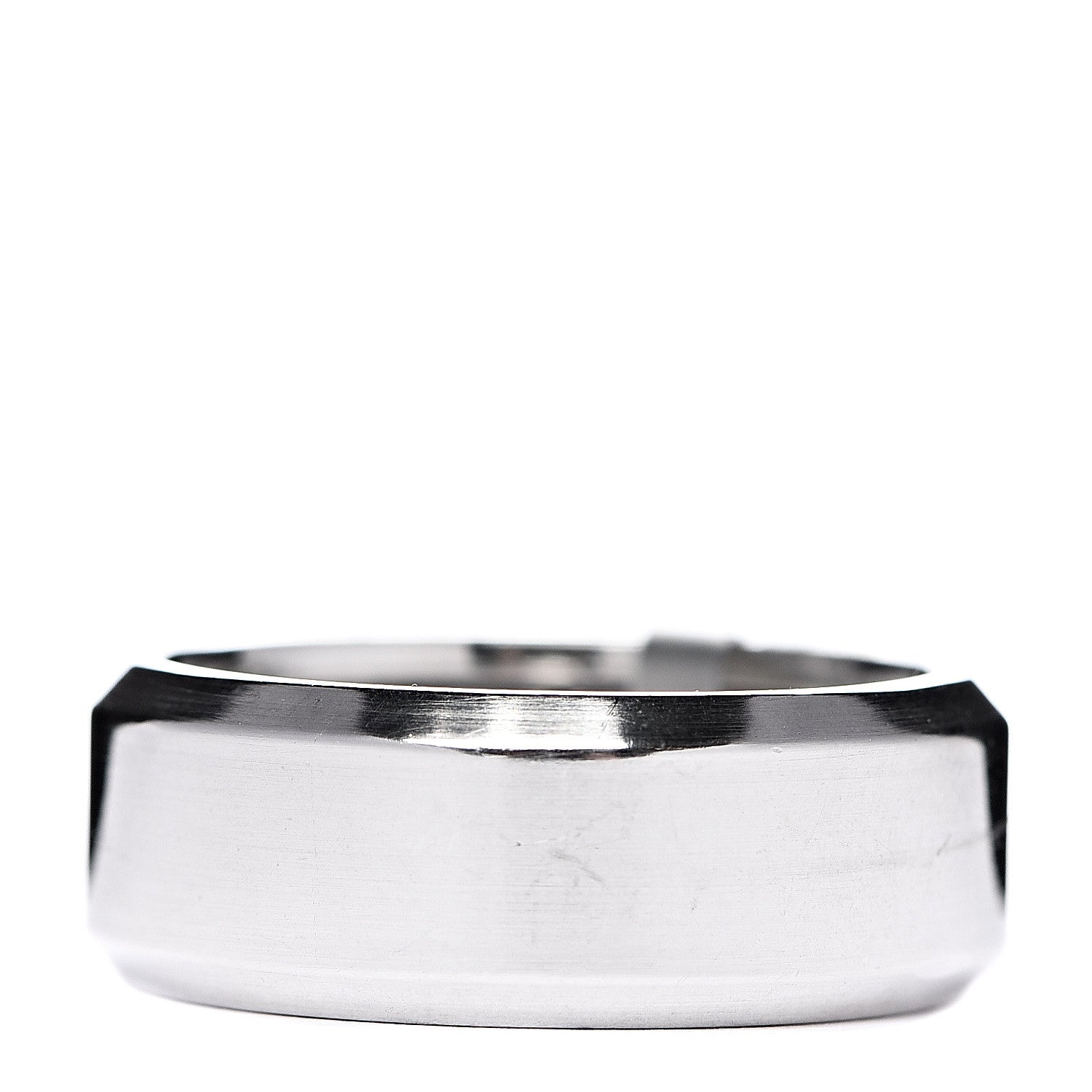 David Yurman Sterling Silver 8.5mm Beveled Edge Band Ring 62 10 1 of 4