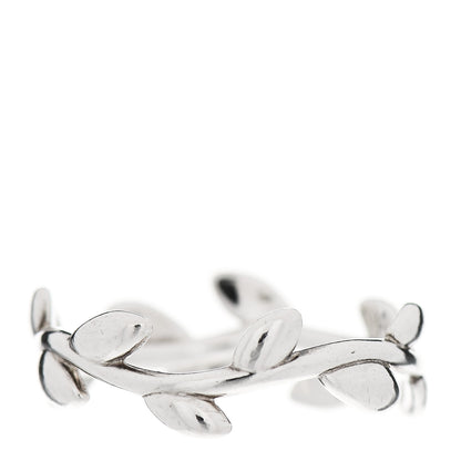 Tiffany Sterling Silver Paloma Picasso Narrow Olive Leaf Band Ring 51 5.75 3 of 5