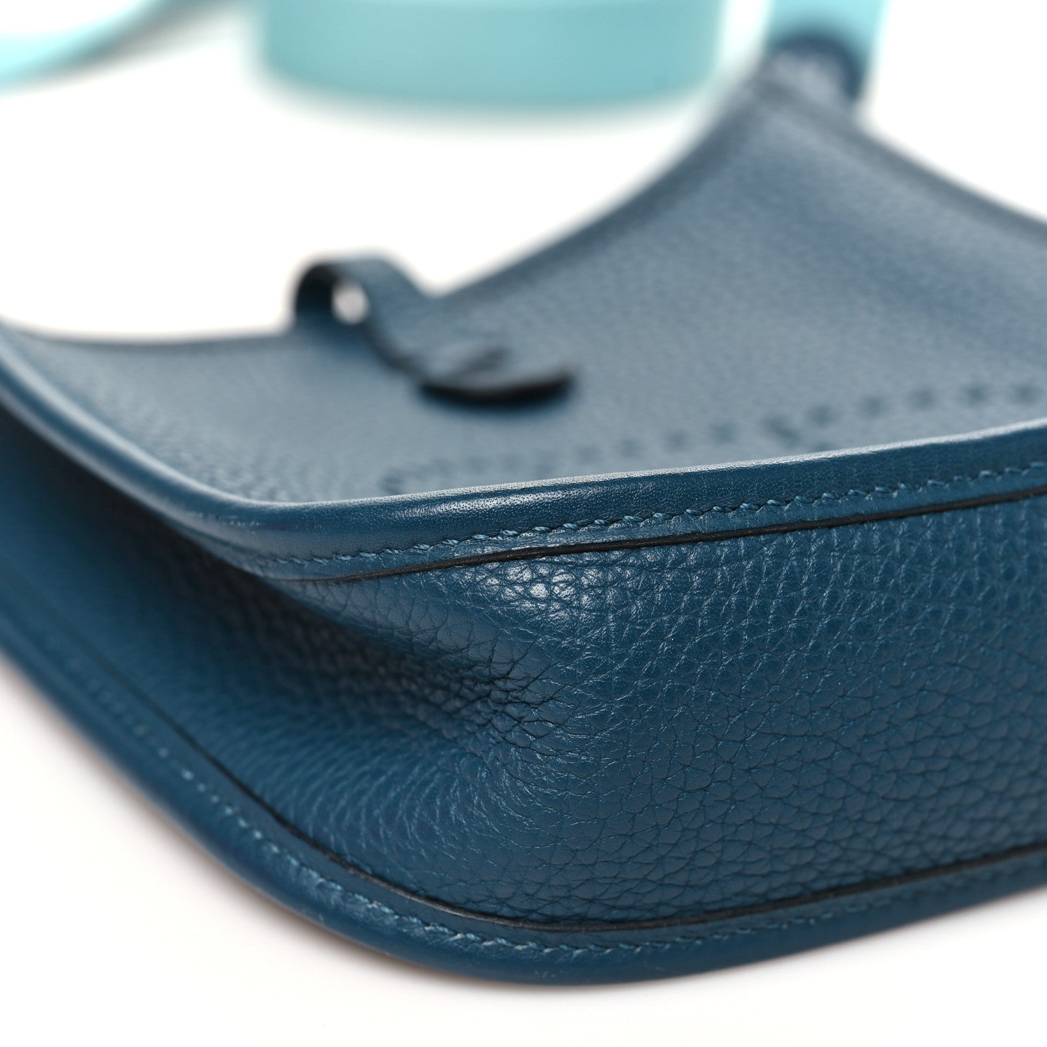 Hermes Taurillon Clemence Amazone Evelyne TPM Colvert Bleu Atoll 9 of 11