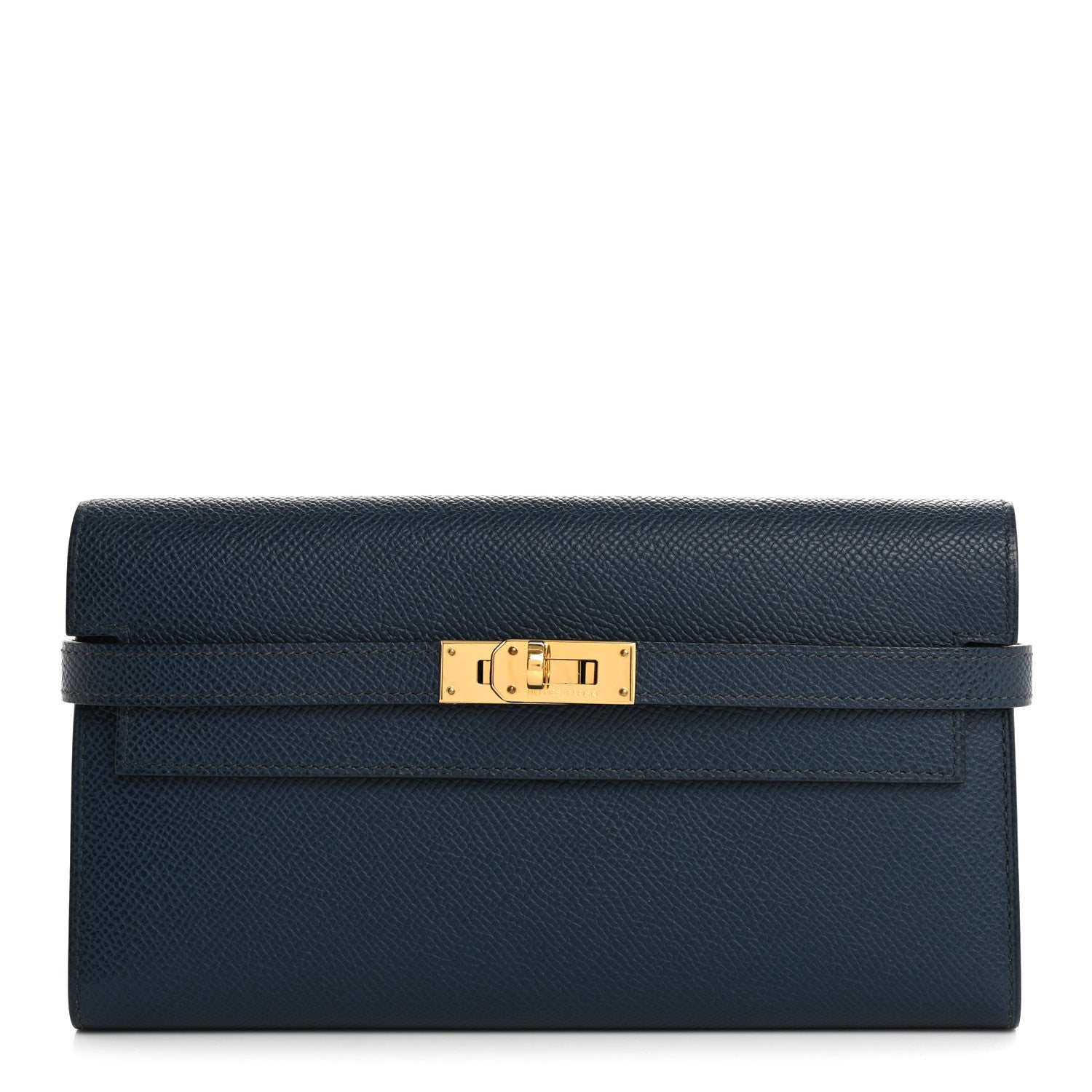 Hermes Epsom Kelly Longue Wallet Bleu de Prusse 1 of 13