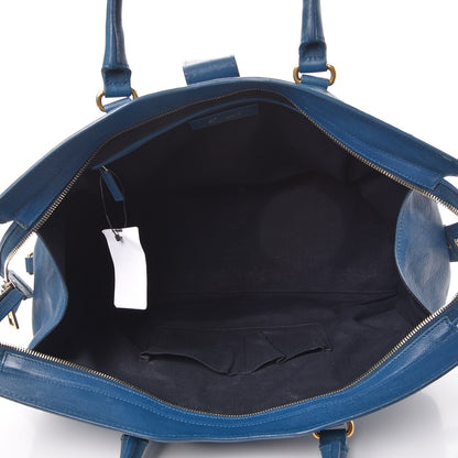 Saint Laurent Sheepskin Large Cabas ChYc Blue 5 of 8