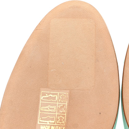 Chanel Patent Calfskin CC Cap Toe Ballerina Flats 36.5 Light Green 9 of 12