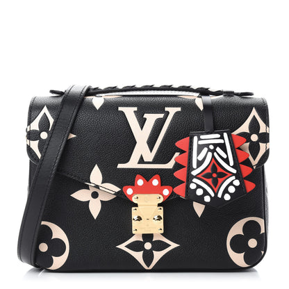 Louis Vuitton Empreinte Monogram Giant Crafty Pochette Metis Black Creme 1 of 10
