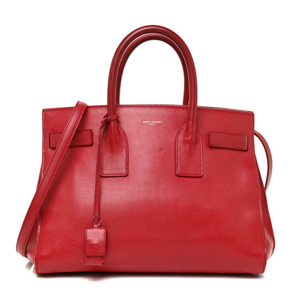 Saint Laurent Calfskin Small Sac De Jour Rouge Orient 1 of 26