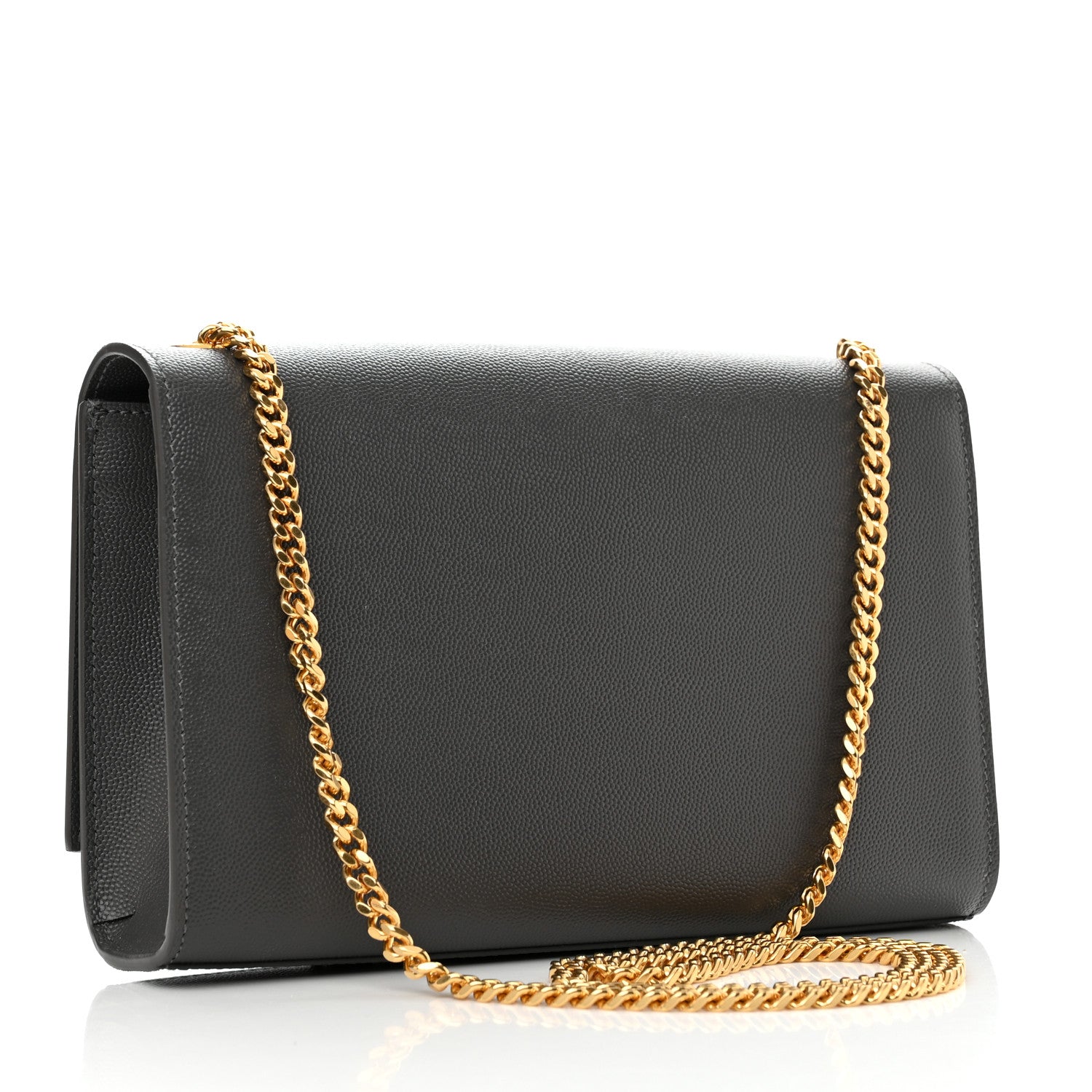 Saint Laurent Grain De Poudre Medium Classic Monogram Kate Tassel Satchel Grey 2 of 10