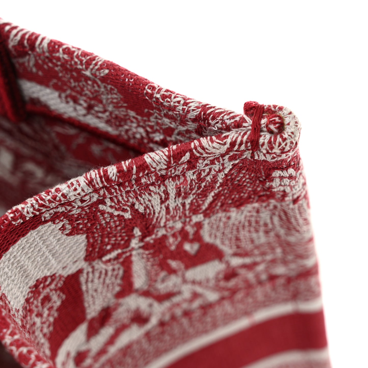 Canvas Embroidered Medium Dioriviera Toile De Jouy Book Tote Raspberry
